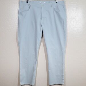 Peter Millar EB66 Light Gray Performance Pants Men's 38 Cropped 27 Inseam